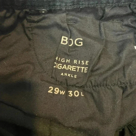 BDG High Rise Cigarettes  Ankle Black Jeans Size 29 - Picture 8 of 11